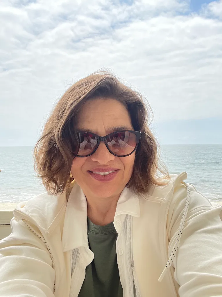 Julie Noparstak at the ocean